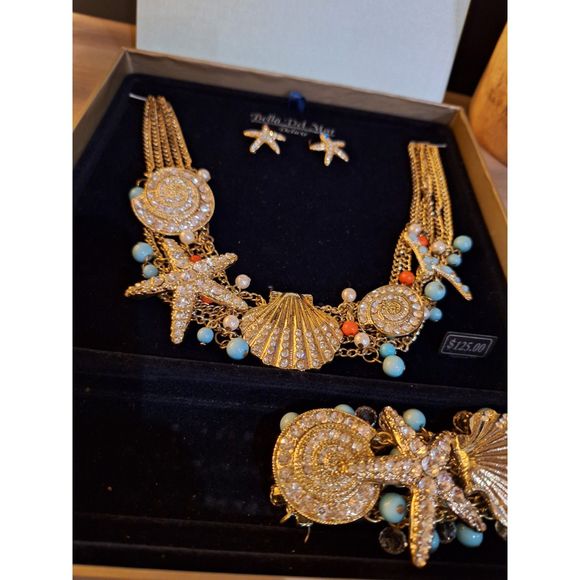 Bella Del Mar Jewelry Set Necklace Bracelet Earrings - Picture 5 of 10